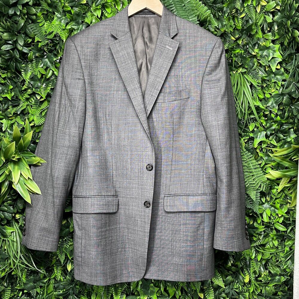 Ralph Lauren Blazer Mens 40R Sport Coat Jacket Gray 100% Wool Suit Separate